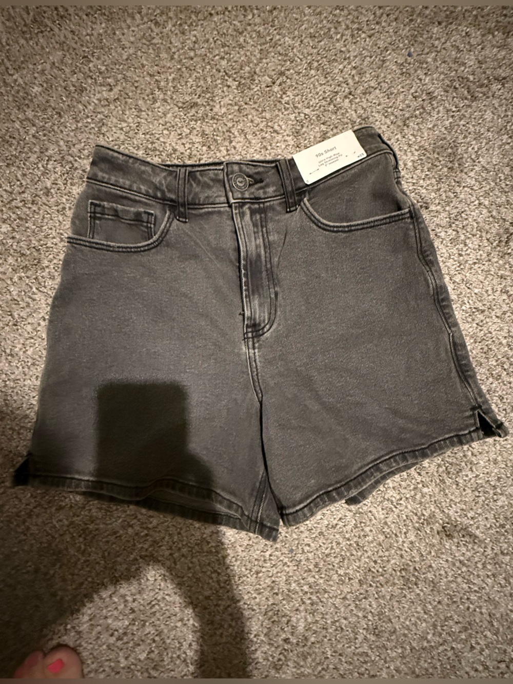 Hollister High-Waist Black Denim Shorts